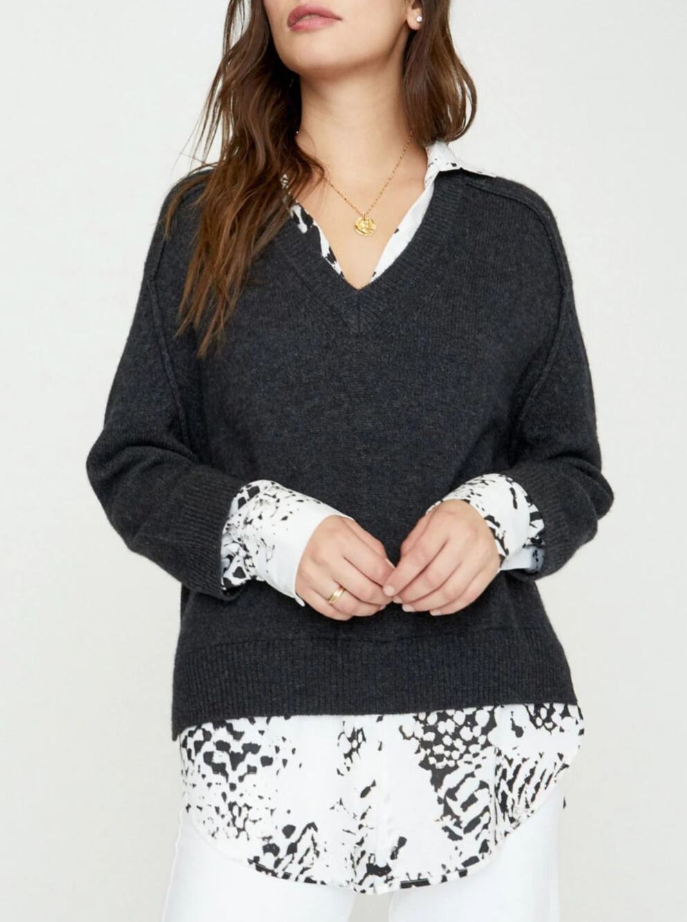 Brochu Walker Cashmere wool The Looker Layered V-Neck